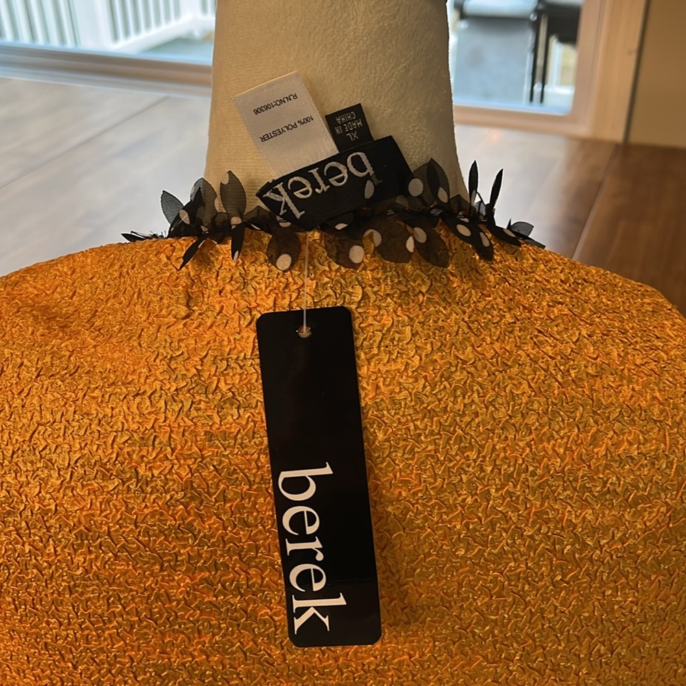 Berek Crinkle Art-to-Wear Reversible Marigold Yellow/Animal Print Jacket - Picture 8 of 11